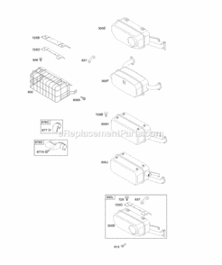 Page M Diagram and Parts List for 303447-1311-E1  Briggs and Stratton Engine